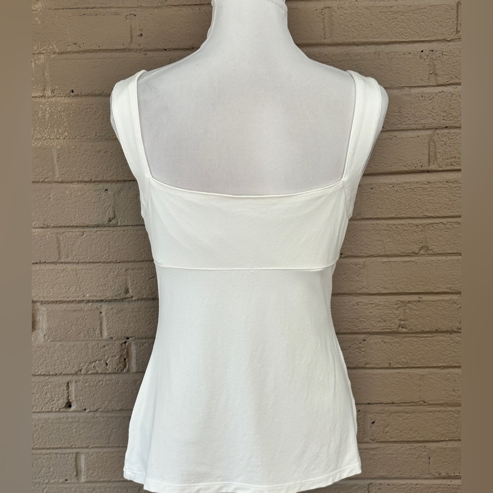 Cach’e white ruched top L - Picture 6 of 10